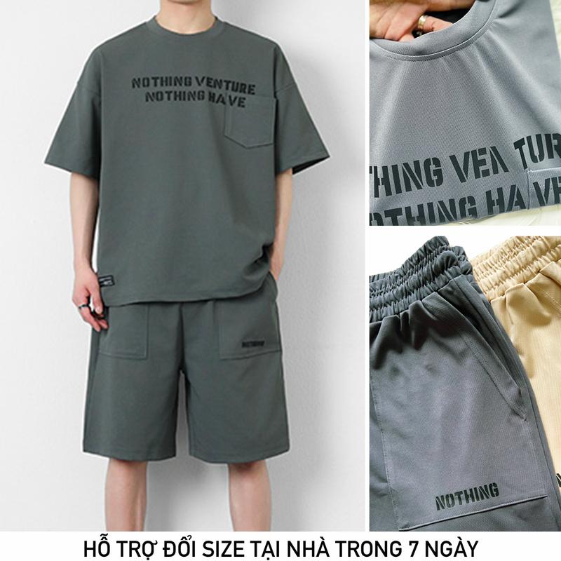 Bộ Đồ Nam Nữ Fox| Bộ hè nam big size 115kg Phong Cách Thể Thao| Đồ bộ Quần Áo mặc nhà chất cá sấu Hàn  Cao Cấp- Mã T1 Menswear Cotton Sơ Mi 4