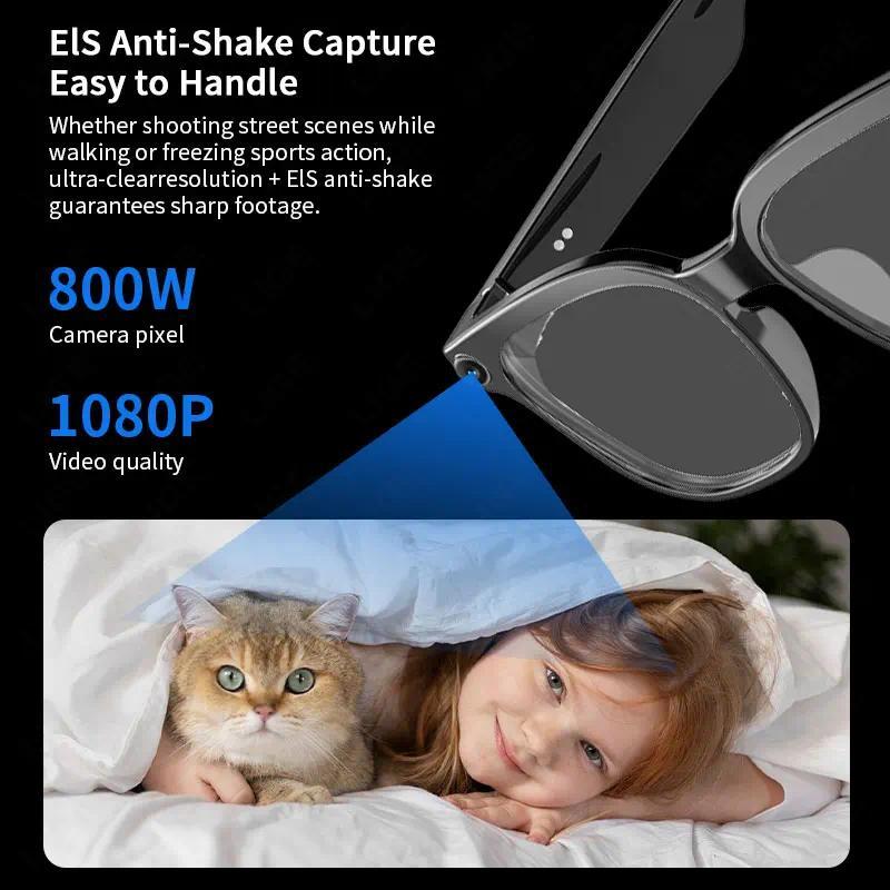 Smart Eyeglass 800W Camera Glasses AI Smart Glasses HD Shooting Video Record Call Glasses Waterproof Bluetooth Smart Sunglasses - Image 2