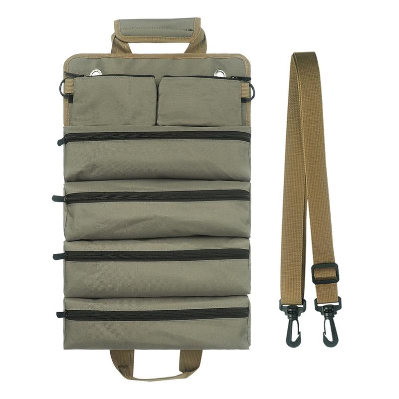 Storage Tool Bag Roll Up with 4 Large PocketsOrganizer Waterproof Oxford Cloth 3