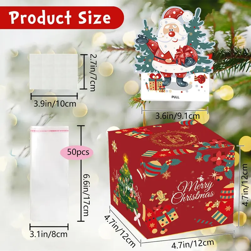 Christmas Themed Money Box, 1 Set Creative  Birthday Cash Gift Box, Party Decoration Supplies for Festival Christmas 1