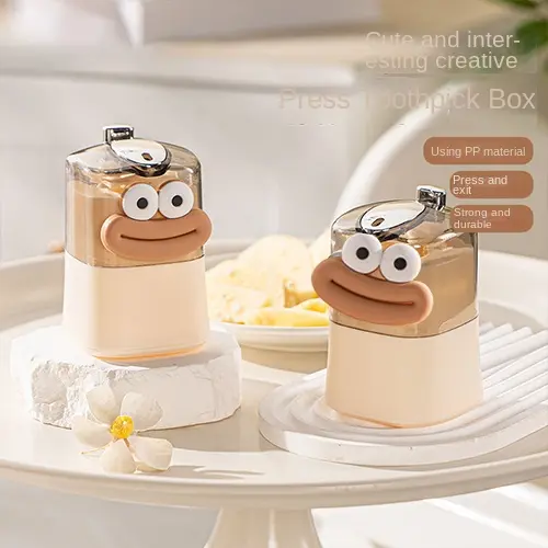 Toothpick Holder, Automatic Pop-Up Toothpick Tube
