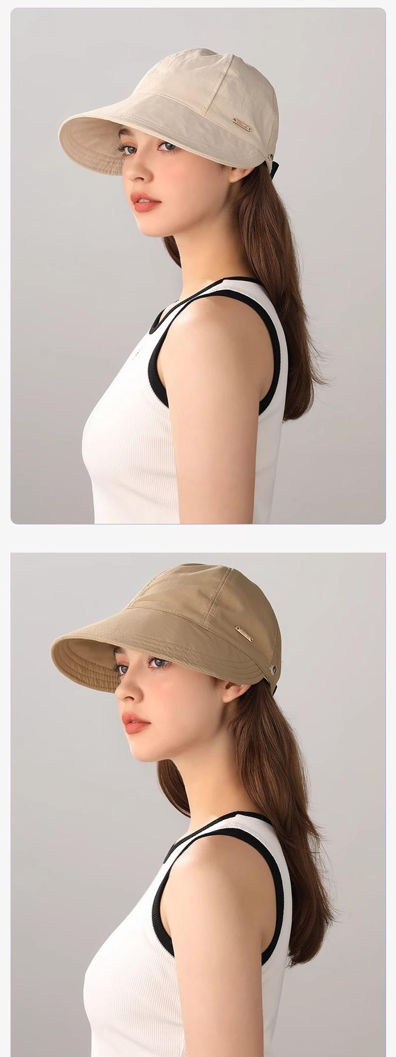 Product Introduction of หมวกปีกกว้าง สีพื้นหมวกบักเก็ต ทรงเบสบอล ปรับสายได้ สีพื้น มินิมอล cap Ins หมวกแฟชั่น ป้องกันแดดกันUV ใส่เที่ยวทำกิจกรรมกลางแจ้งได้ หมวก  ตํารวจ หมวก  บัดเก็ต 0