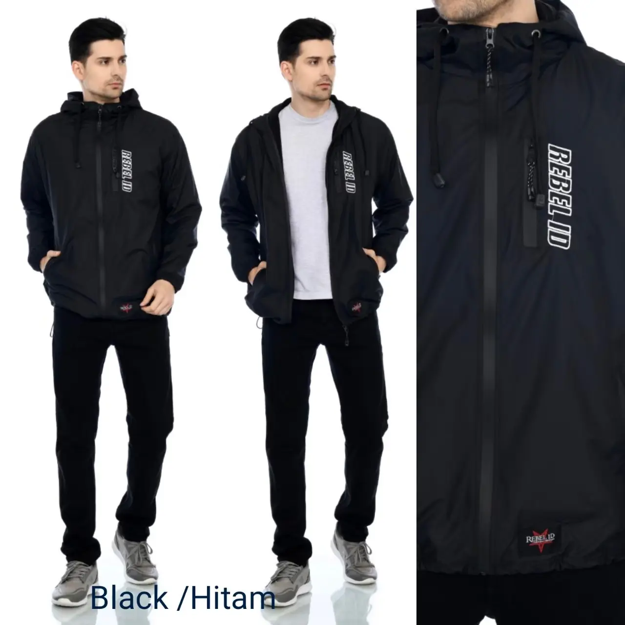 Jaket Cowok Parasut Miland Fleece Panjang Motif Pria