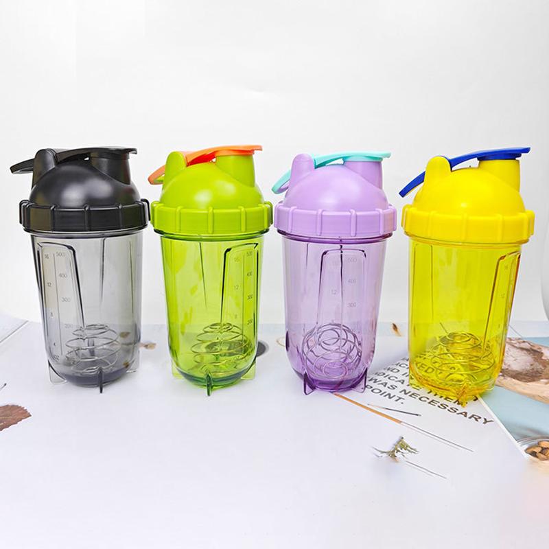 Product Introduction of Shake Cup Protein Powder Meal Replacement Stirring Cup Fitness Sports Water Cup Scale Portable Stirring Ball Plastic Water Cup 16
