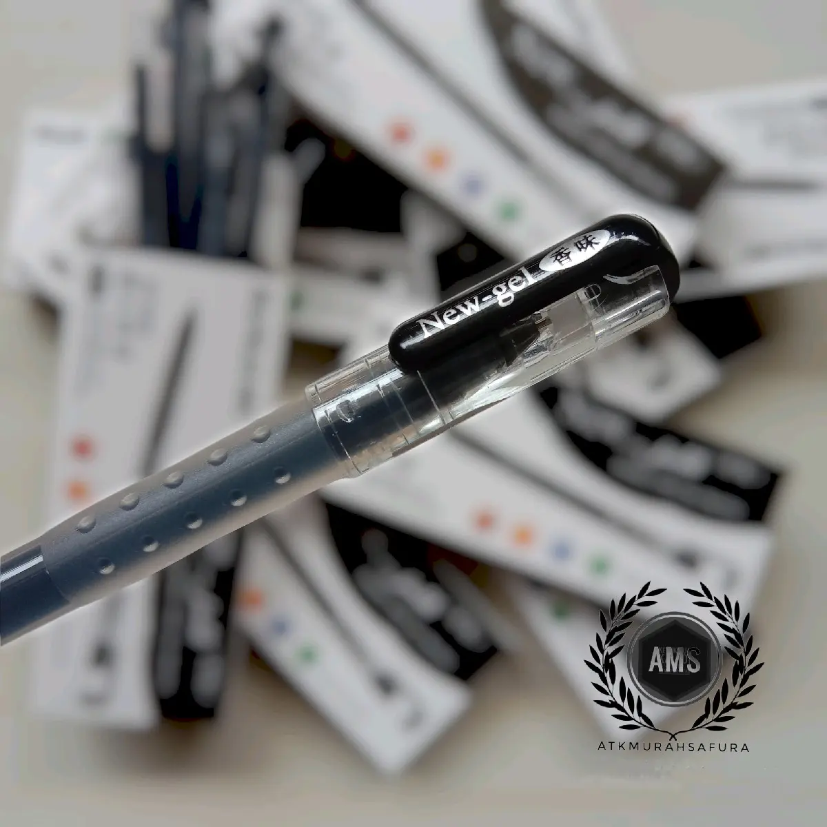 pulpen gel zuixua hitam 12 pcs