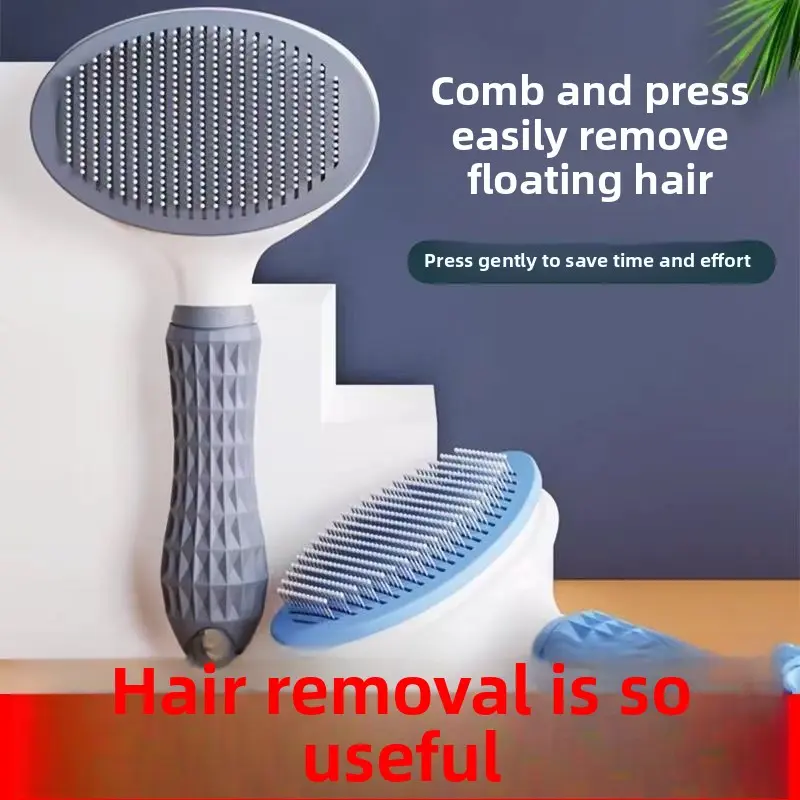 [Essential Pet Supplies] Dog Hair Removal Comb Cat Comb Dog Hair Cleaner Floating Hair Remover Teddy Bichon Needle Comb Fluffy Bathing Cat Set