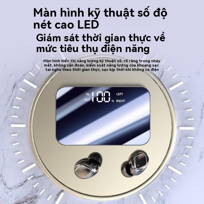 Tai Nghe Bluetooth Không Dây, Trong Tai, Dung Lượng Lớn, Màn Hình Kỹ Thuật Số Tráng Gương, Thời Lượng Pin Siêu Dài, Giảm Tiếng Ồn Thông Minh, TWS Earphone 1