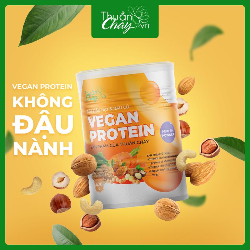 VEGAN PROTEIN 420g - Bột Hạt Ngũ Cốc Đậu Hạt Rau Củ Không Đậu Nành