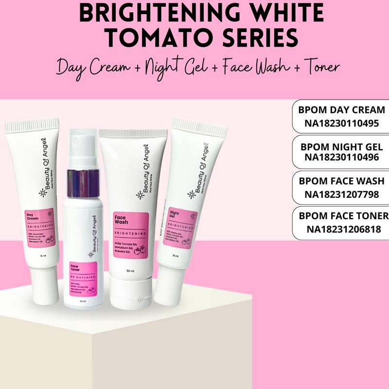 Beauty Of Angel White Tomato Series Cream pencerah wajah melembabkan kulit kusam mengandung collagen Mencerahkan Pria Hitam Scrub Perawatan 2
