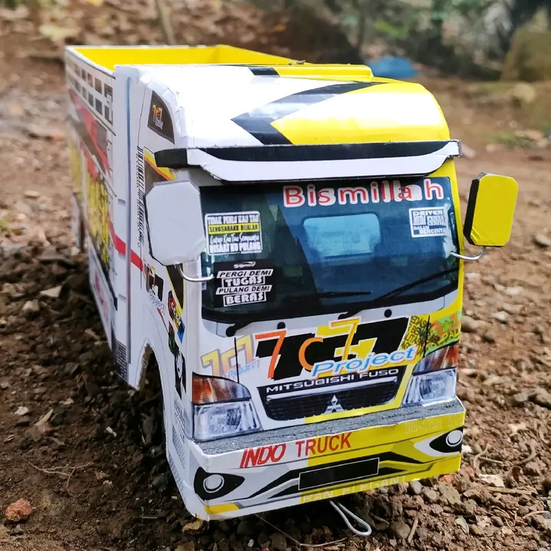 mainan anak miniatur truk bos kecil/truk oleng parah Set Hadiah Pendidikan Toy Kayu 3