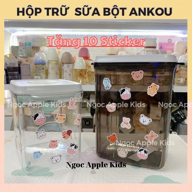 ( TẶNG 20 STICKER) Hộp đựng sữa ANKOU hút chân không chống ẩm bảo quản sữa bột