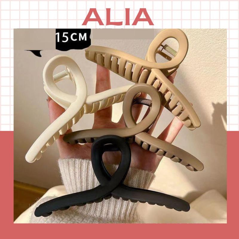 Kẹp Tóc Khổng Lồ 15cm Bằng Nhựa Acrylic Dễ Thương Phong Cách Hàn Quốc Dành Cho Nữ-ALIA