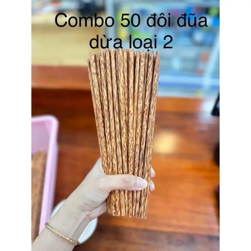 20/30/50 đôi đũa dừa Bến Tre Cao Cấp giá tận xưởng, không phẩm màu đảm bảo an toàn sức khoẻ #đũaăncơm 2