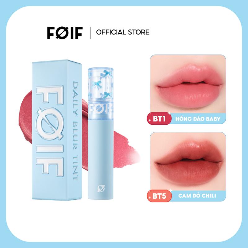 NEW Son Kem Lì Trang Điểm Thuần Chay FOIF Daily Blur Tint 3g Cosmetic Mỹ Phẩm Women