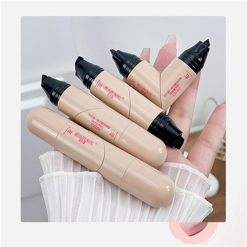 Bút Kẻ Mắt Hai Đầu, Huajiukou, Tự Nhiên, Lâu Trôi, Nhanh Khô, Không Thấm Nước, Rất Mịn, Bút Chì Kẻ Lông Mày Không Thấm Nước, Chống Mồ Hôi, Màu Đồng Nhất, Mắt Phóng Đại, Dễ Trang Điểm, Chống Nhòe, Giá Cả Phải Chăng, Thích Hợp Cho Mỹ Phẩm.