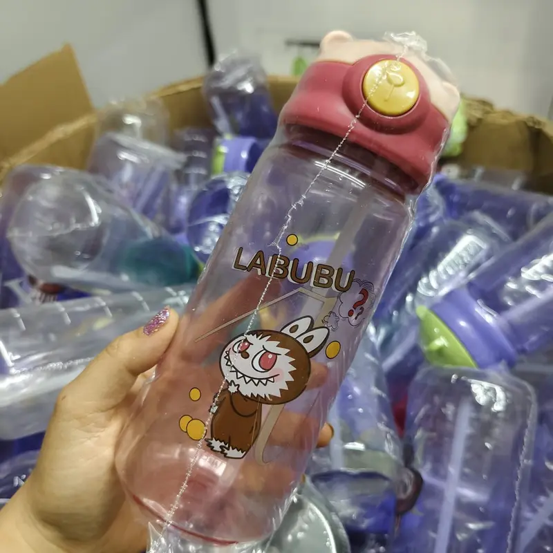 Botol Minum Labubu 550ML Sedotan BPA Free Botol Minum Anak Karakter Labubu Viral Original 8