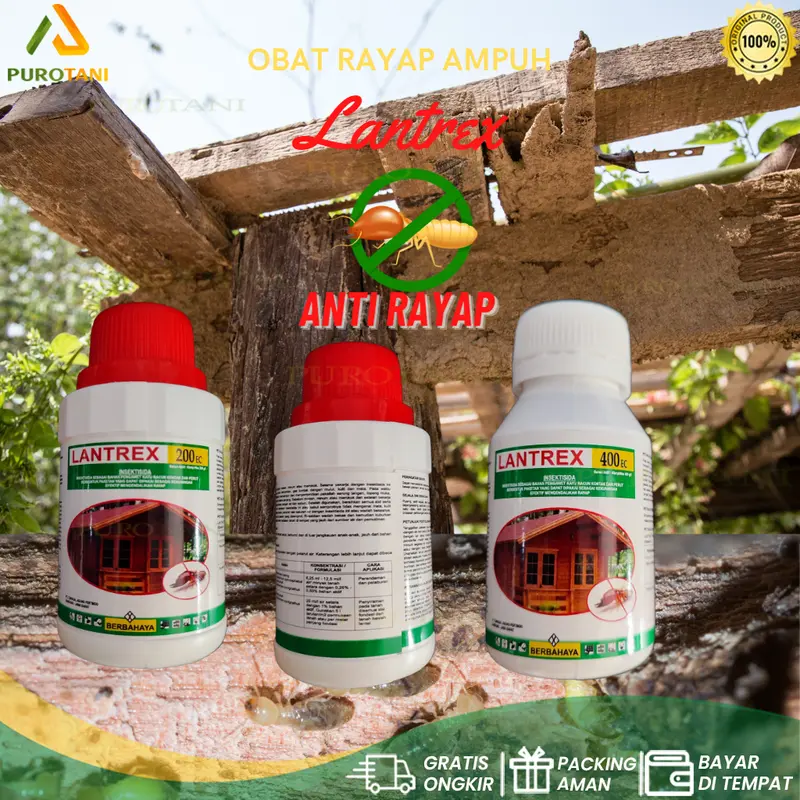 Lantrex Obat Rayap Lantrex 100ml & 200 EC 400 EC Anti Rayap Ampuh Basmi Hama Pengawet Kayu Termitisida Konsentrat Tinggi