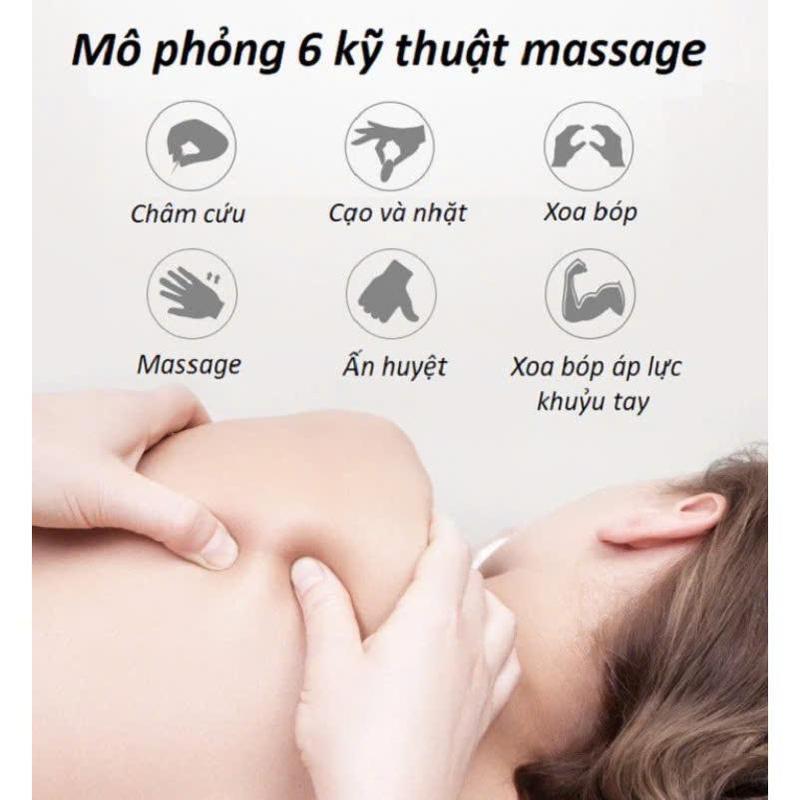 Product Introduction of Combo 2 Máy massage MIni kèm miếng dán máy xa cổ vai gáy, 8 chế độ-19 chế độ tiện dụng 5