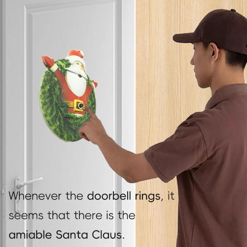 Santa Doorbell Easily Install for Door Opening Entry Chime Door Ornament Door Chime for Bedroom Office Gate Home Entrance 4