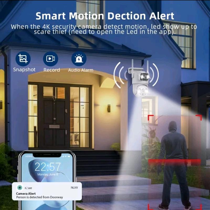 CAMERA KÉP WIFI 8MP 4K UHD, NGOÀI TRỜI THÔNG MINH, CHỐNG NƯỚC , ĐÀM THOẠI, CÓ MÀU BAN ĐÊM. ptz 5