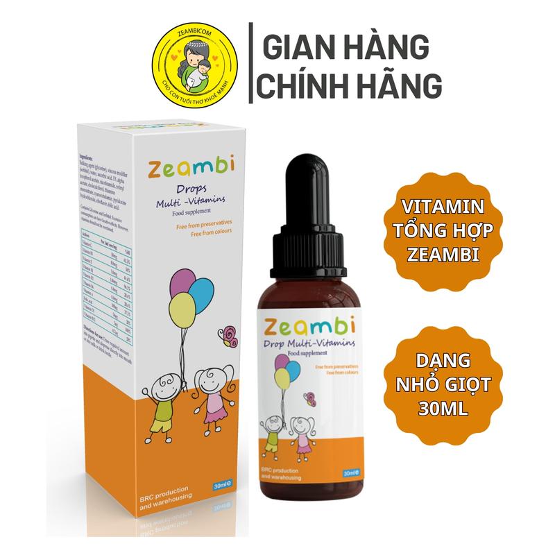 Vitamin tổng hợp Zeambi nhập khẩu Anh Quốc lọ 30ml - Bổ sung dự phòng hàng ngày