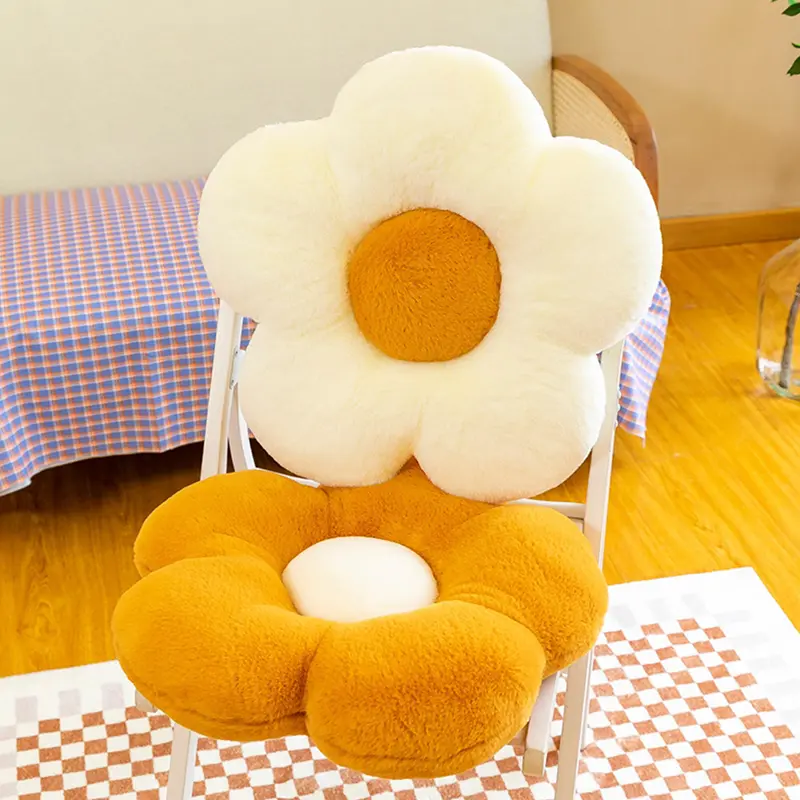 Kusyen Tempat Duduk Bunga Daisy, Sumbat, Bentuk Bunga Matahari, 35cm, Sesuai untuk Bilik Tidur Kanak-kanak Perempuan, Hiasan Bilik Pejabat, Kusyen Sofa, Mainan Mewah