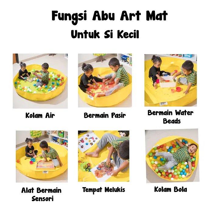 playmat abu art mat sensory play anti air kolam anak alas main waterproof playmate bayi karpet pvc COD 2