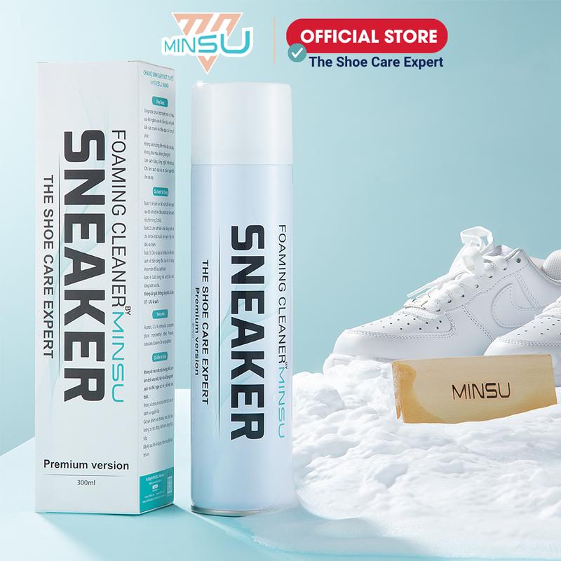 Chai Xịt Vệ Sinh Giày Sneaker Công Nghệ NANO Bọt Tuyết MINSU M5955 Giặt Khô Siêu Tốc Bảo Vệ Giày Khỏi Bị Ố Vàng, Mục, Phai Màu