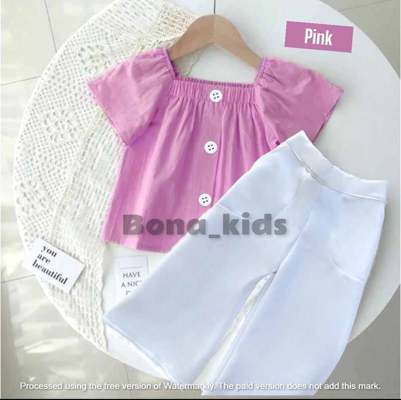 Setelan blouse top anak anak perempuan model lucu bahan cringkle usia 1 sampai 10 tahun Anak-Anak Parsel 2