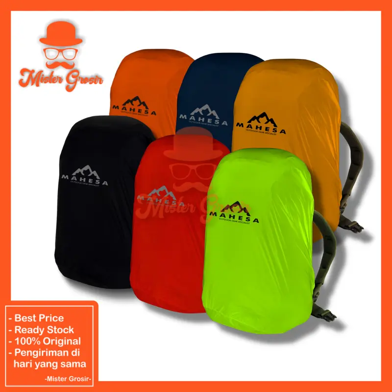 Sarung Daypack Tas Hujan Rain Cover Bag Pack  65L - 75L Waterproof Pelindung Ransel Carrier Keril Caril Ceril Camping Pendaki Gunung Outdoor Hiking 4