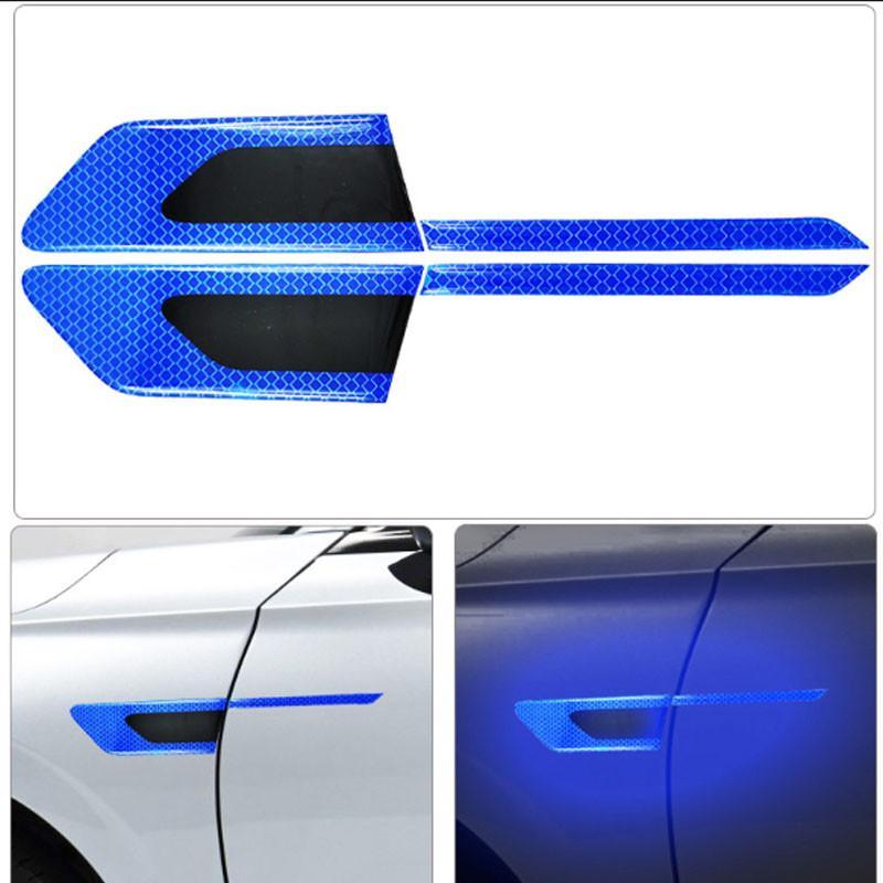 [Luarr]   Stiker dekoratif reflektif mobil, stiker reflektif pelindung fender dan bodi mobil, strip pelindung pintu mobil