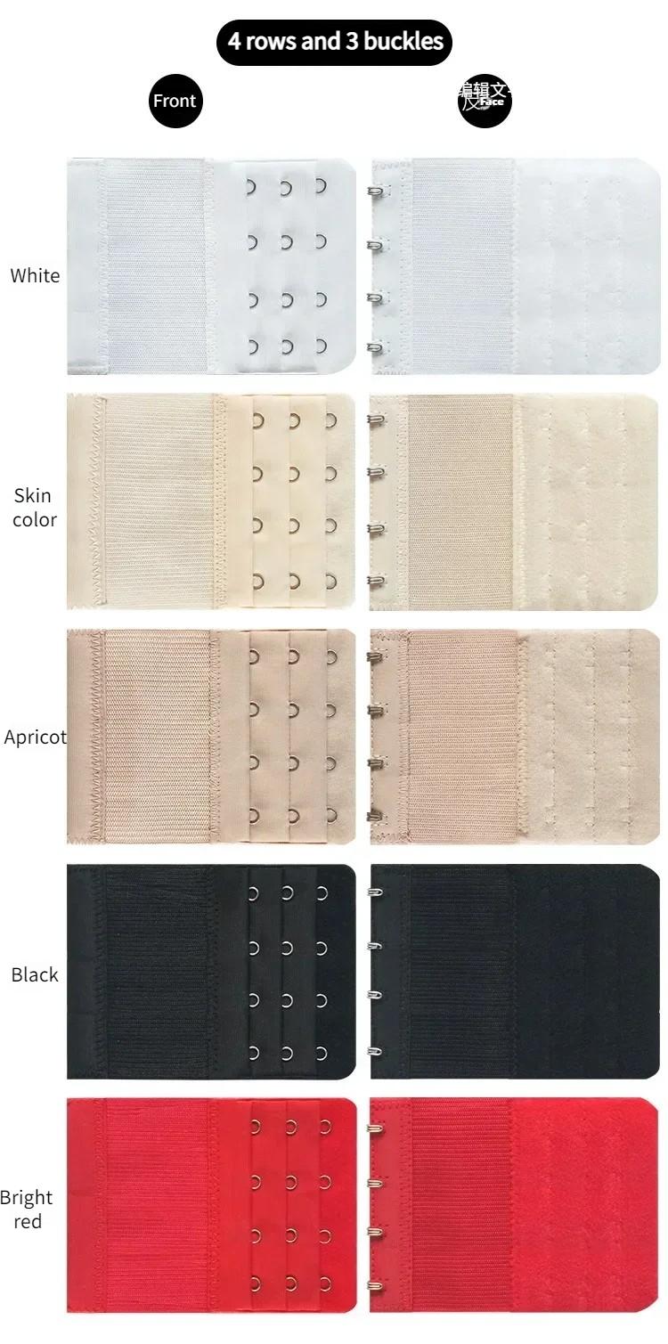 Product Introduction of 5pcs Adjustable Elastic Bra Extenders Straps for Women Belt Buckle Nylon Bra Extension Strap Hooks Clip Underwear Accessories 8