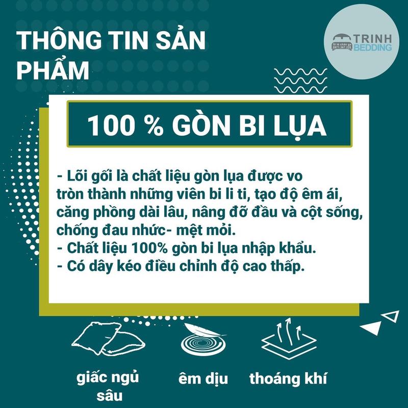 Ruột Gối Nằm|Ruột Gối Ôm|Bông Bi Micro Ball ( Bi tròn) Êm Mềm - Ko xẹp bông Trinh Bedding 4