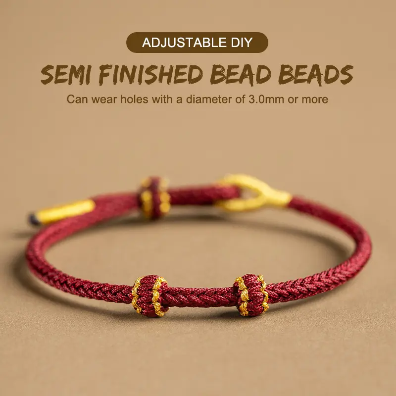 Hand Woven Size Adjustable DIY Red String Bracelets Adult Child Vintage Lucky Rope Bangles Gift