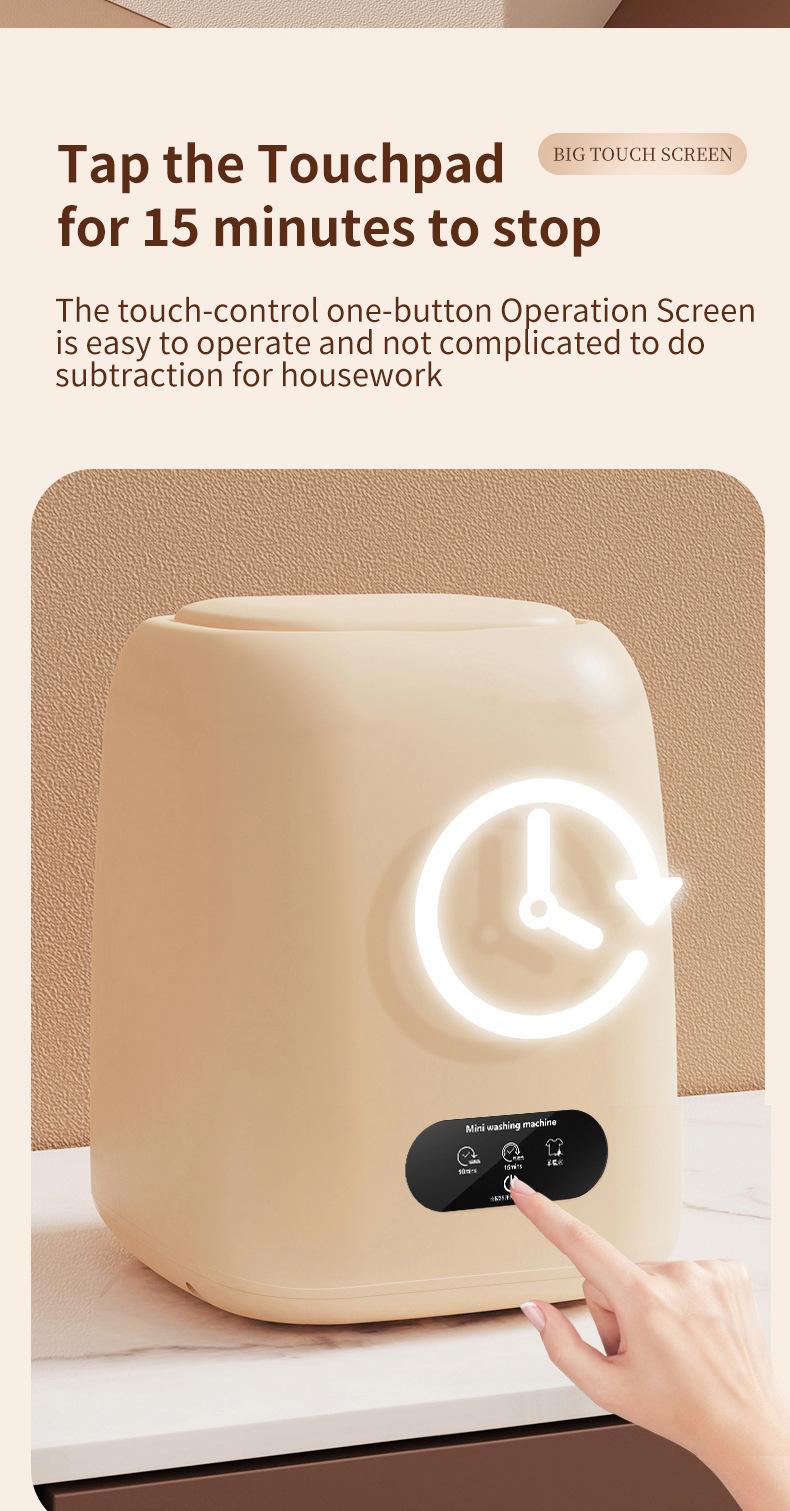 Product Introduction of Baby Mini Washing Machine Ultra-Clean Washing Machine Small Pulsator for Rental Home Large Capacity Wash and Dry Combo 15