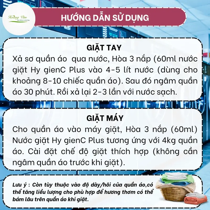 Nước giặt đậm đặc hương nước hoa HyGienC Plus Chai 02 Kg Làm Sạch và xả thơm quần áo 3