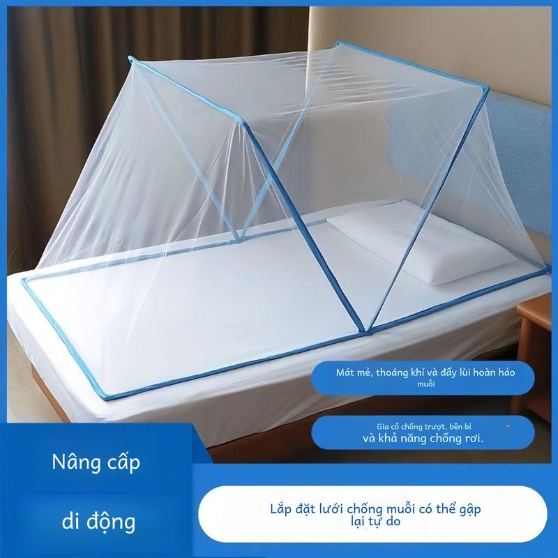 Folding Mosquito Net Miễn phí Cài đặt Tiện lợi Nhà ở Sinh viên Ký túc xá Mosquito Net Đối với trẻ em Người lớn Tiện lợi Single Double 3