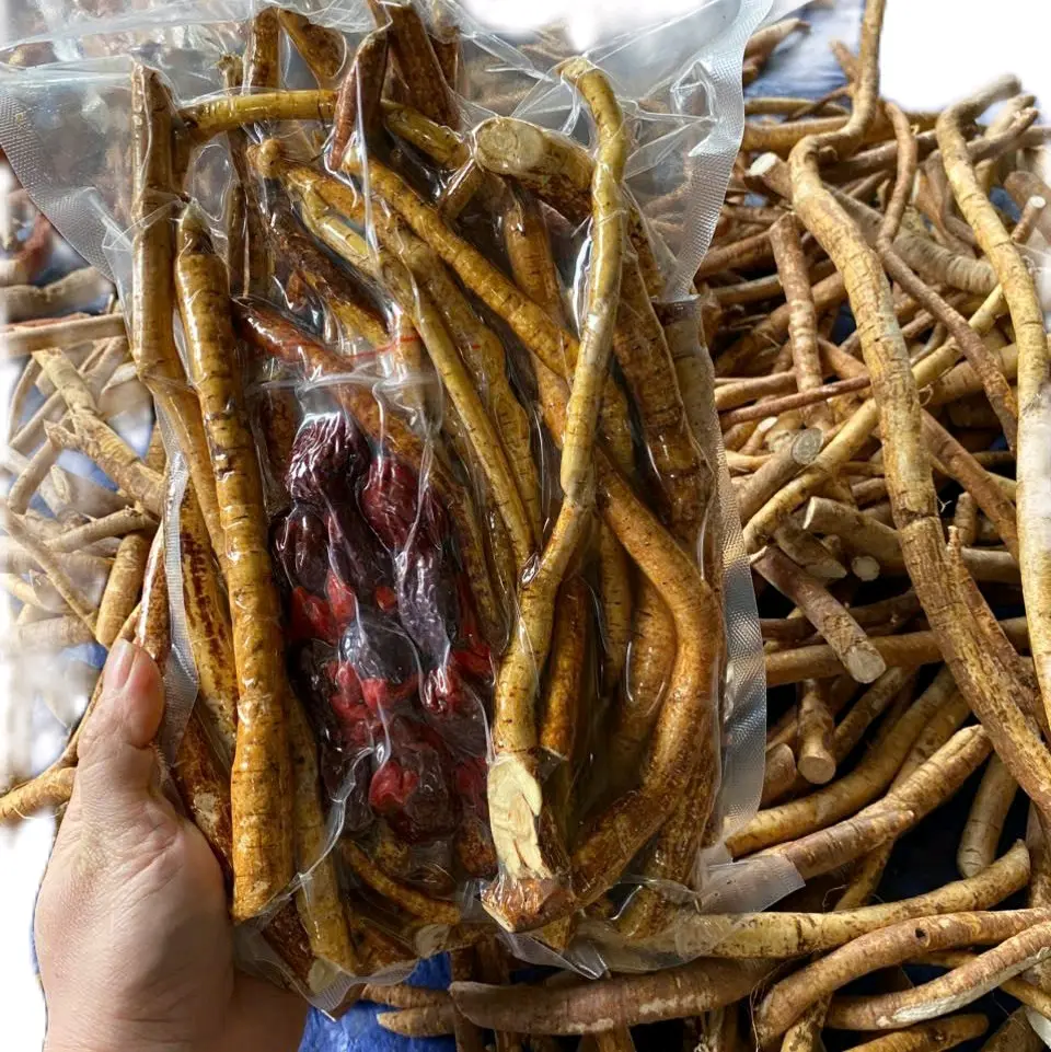 1KG rễ HOÀNG KỲ NAM - Tặng táo đỏ + kỷ tử - Túi 1kg đã làm sạch, hút chân không, a/c về sẵn ngâm hoặc hãm trà