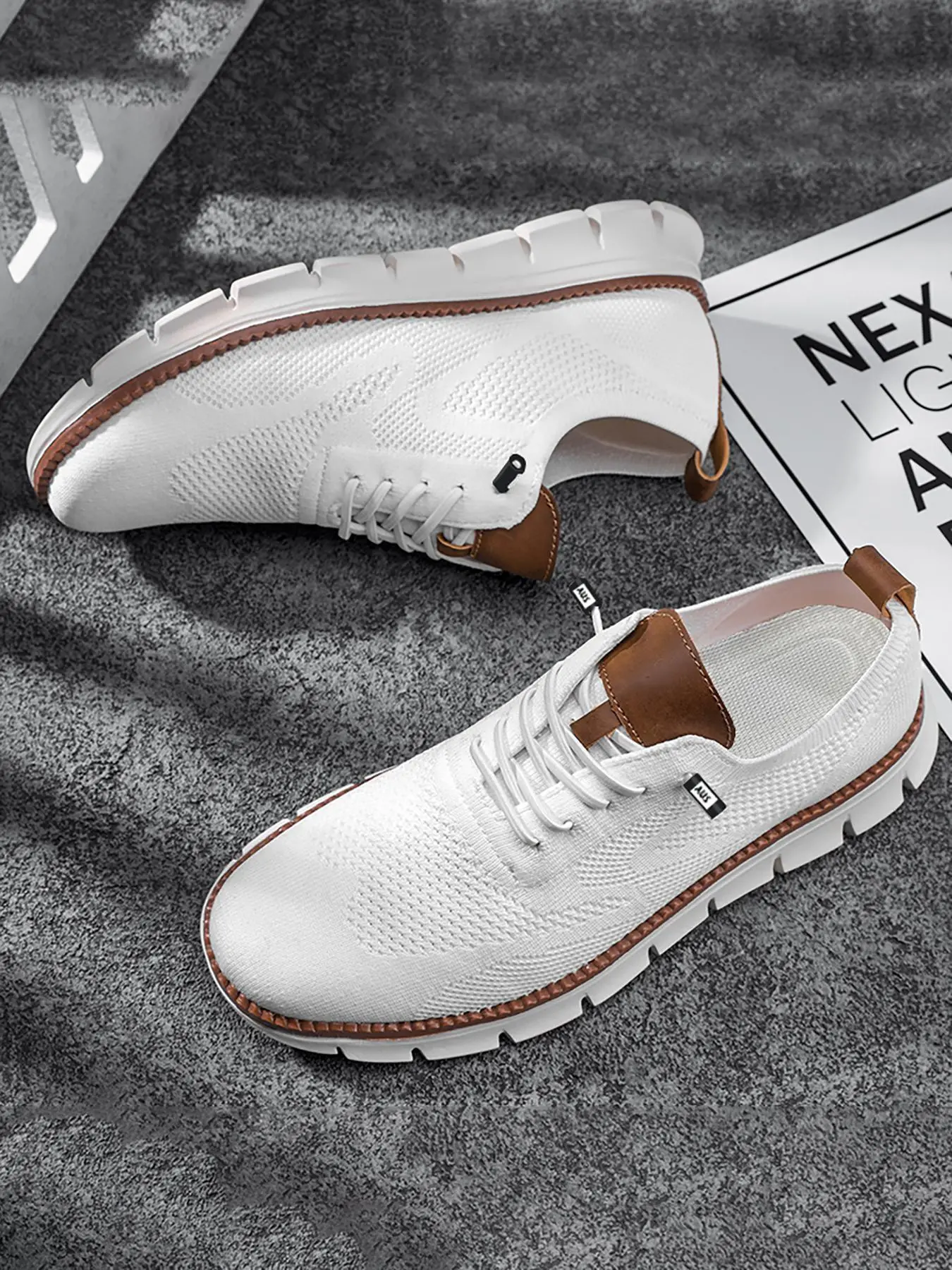 Men's Business Casual Lace Up Low Top Sneakers, Breathable Comfortable Sports Running Shoes, Male All-match Round Toe Shoes Trainers for Men