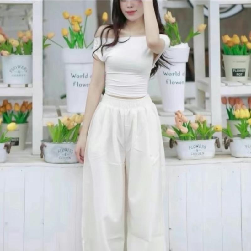 [SALE LỚN] [COMBO 2 QUẦN + Lẻ 1 Quần]. Quần Ống Rộng Nữ Lưng Cao Vải Đũi Dáng Suông Unisex Cap Cao 4 Màu Ong Women Pants. 3
