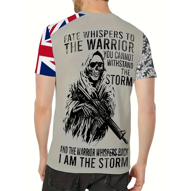 [Graphic Printed Fashion Tshirt] Men's Fashion Casual Round Neck 3D Graphic Printed T-shirt 7