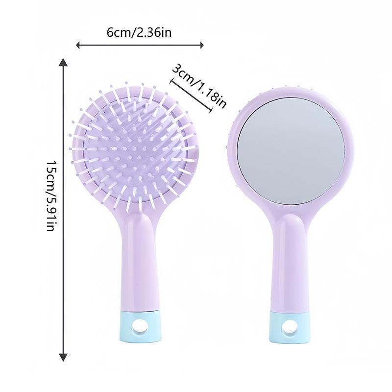 Product Introduction of 1Pcs Hair Brush Simplicity Fashion Solid Color Massage Air Cushion Comb With Mirror Lovely Hair Care Tool 22