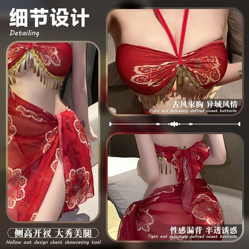 Đồ Lót Gợi Cảm, Áo Ngực Xuyên thấu Cổ Điển Cô Gái Khiêu Vũ Đôn Hoàng, Áo Ống Hanfu Kỳ Lạ Áo Ngủ, Bộ Đồng Phục Hẹn Hò, Bộ 10k Người Thu Thập, Hàng Mới Về Mùa Hè 2025 2