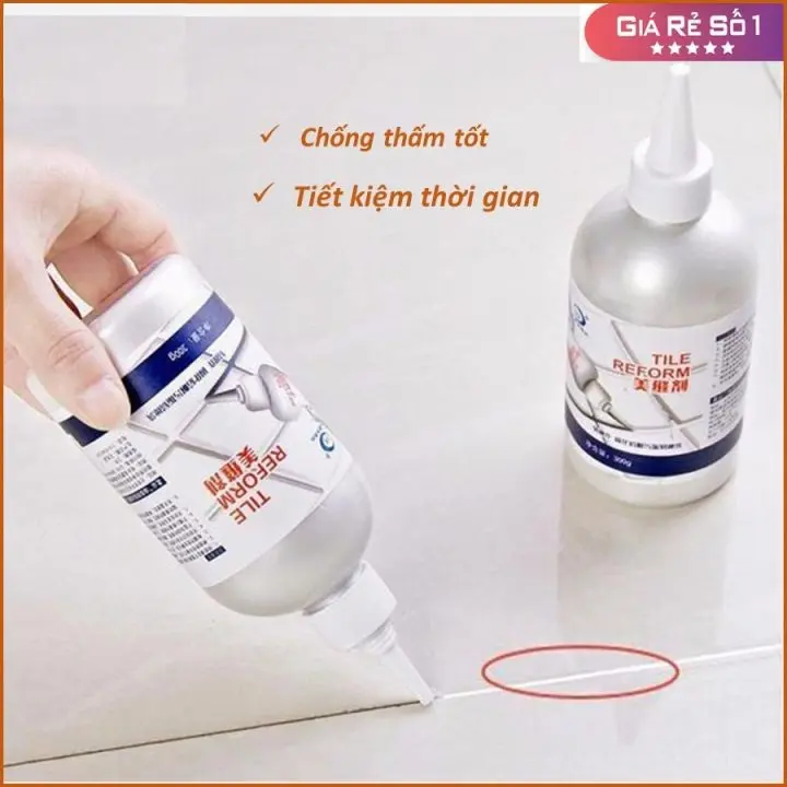 Keo Dán Gạch Sơn Kẻ Chỉ Gạch Cao Cấp 280ml Làm Mới Mặt Sàn Nền Nhà Tắm Tường Bồn Rửa Chén Bồn Cầu Đa Năng 3
