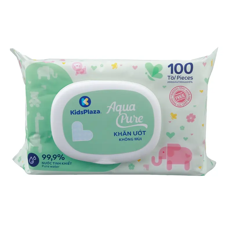 Khăn ướt tinh khiết KidsPlaza 100 tờ/ 80 tờ - An toàn, dịu nhẹ 4