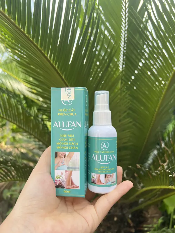 combo 3 chai xịt phèn chua alufan khử mùi hôi nách, hôi chân ( mỗi chai 60ml) 1