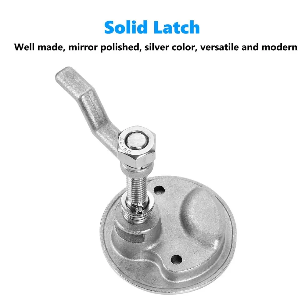 Solid Latch Heavy Duty Boat Cam Latch 316 Stainless Steel with Back Plate and Screw Boat Hatch Latches Boat Deck Hardware