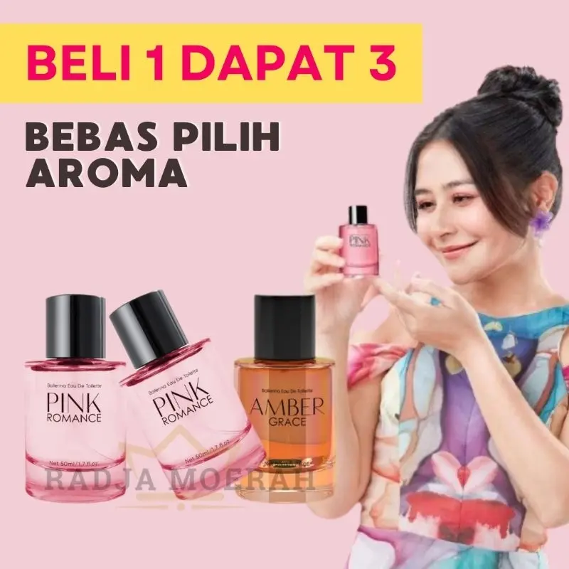 BELI 1 DAPAT 3 - PARFUM MINISO GARDEN OF MIRROR AMBER GRACE PINK ROMANCE/PARFUM BALLERINA PRILY WANGI BUNGA AWET TAHAN LAMA octarine
