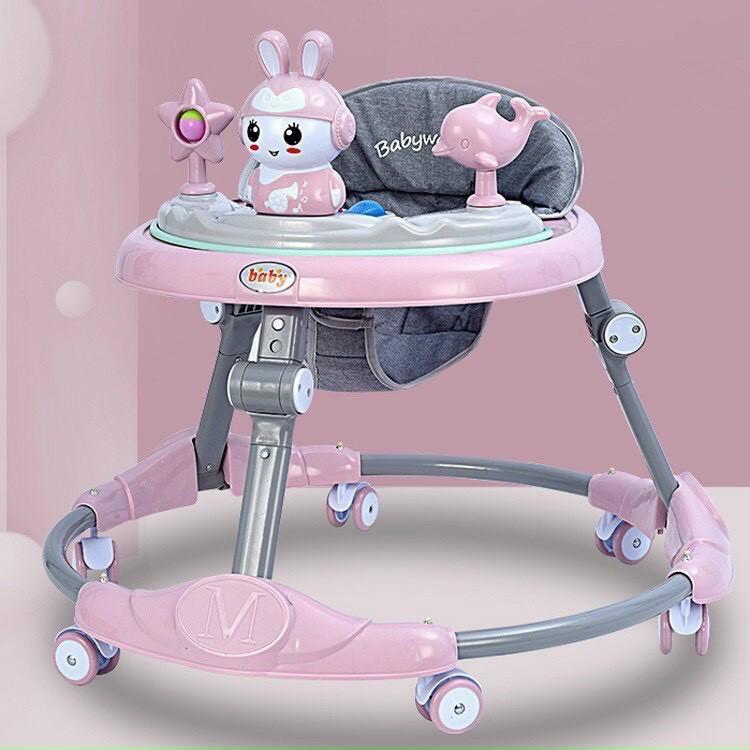 Xe tròn cho bé-Xe tập di cho bé kết hợp làm bàn ăn dặm có nhạc và đèn ,gấp gọn và điều chỉnh được cao thấp 5