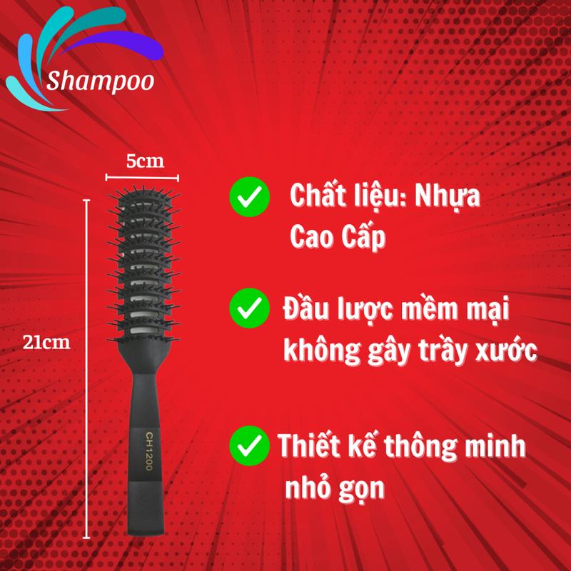 Lược tròn lược chaoba sấy tạo kiểu phồng uốn tóc cao cấp 2